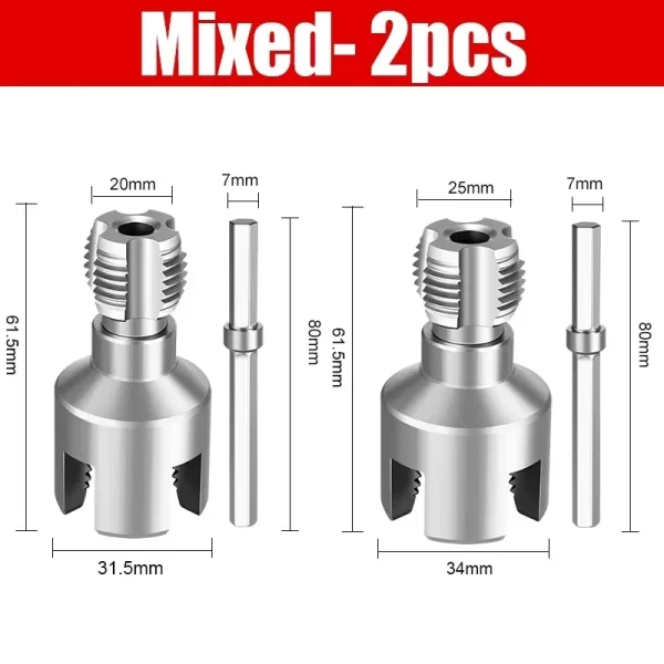 Steel Water Pipe Threader 4/6 Points Internal External Pipes Threading Tools - Image 7