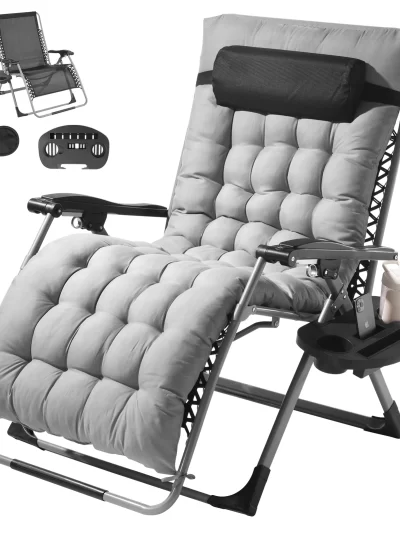 VEVOR Zero Gravity Chair Zero Gravity Recliner Lounge Chair Adjustable
