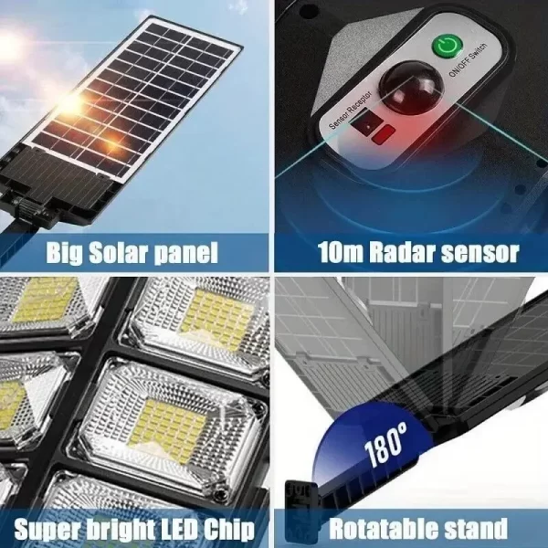 504LED uitra-Bright Solar Street lght Wide Angle Motion Sensor - Image 6
