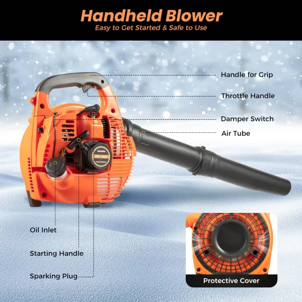 Gas Leaf Blower 25.4CC 2-Stroke - Image 13