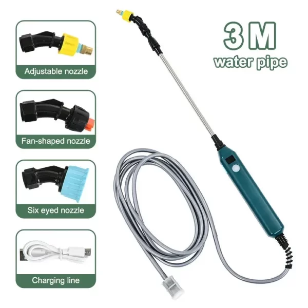 2400mAh Portable Electric Sprayer Wand Irrigation Tool 3 Mist Nozzles - Image 8