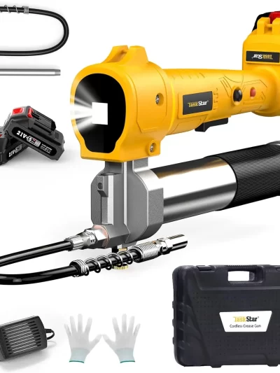 Taskstar Electric Grease Gun Kit with 39.4" Flexible Hose 10000 PSI Cordless Grease Gun