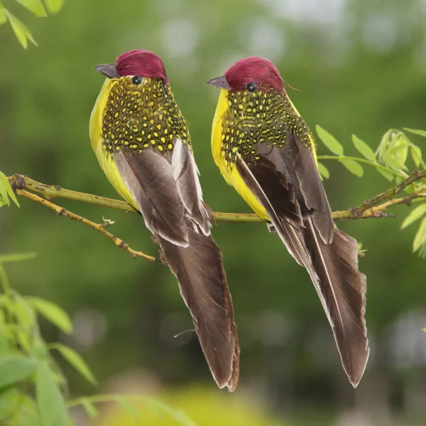 1PC Artificial Feather Bird Garden Floral Decoration Bird Foam Feather Products Fake Sparrow - Image 4