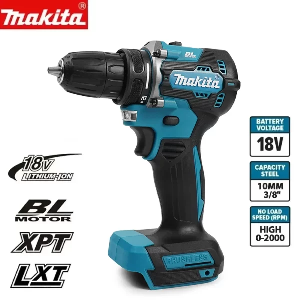 Makita DDF487 Brushless Motor 10mm Electric Impact Drill Makita 18V Battery
