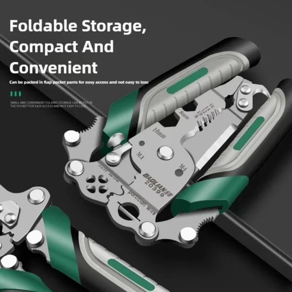 Electrician Wire Crimper Peeler Pliers Cables Stripping multifunctional Press Plier Terminal Crimping Gross Side Cutting Tool - Image 4