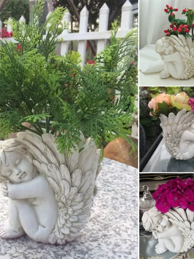 Resin Sculptures Crafts Vintage Angel Resin Sculptures