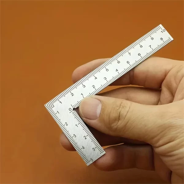Mini Stainless Steel L-Shaped Double-Sided Precision Scale Ruler - Image 5