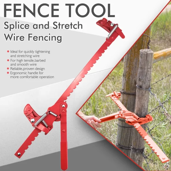 Fence Wire Tighten Tool Patio Lawn Agricultural Fencing Stretcher - Image 2