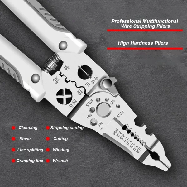 3pcs Professional Electricians Hand Tools Cable Stripping Pliers Multifunction Electrician Screwdriver - Image 2