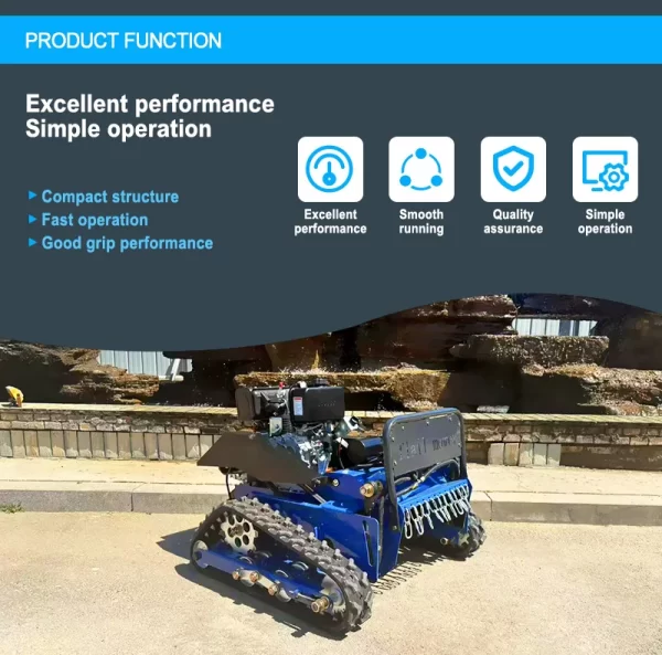 Powerful Gasoline Engine Remote Control Lawn Mower - Image 10