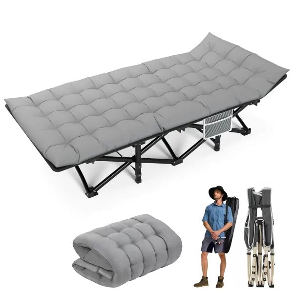 Folding Camping Cot Camp Cots Portable Heavy Duty Outdoor - Image 8