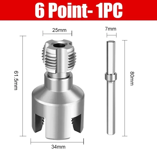 Steel Water Pipe Threader 4/6 Points Internal External Pipes Threading Tools - Image 8