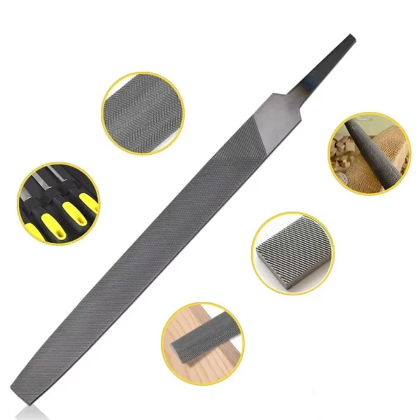 5Pcs 6 Inch Industrial Steel Files Set Flat/Round/Half Round/Triangle/Square - Image 5