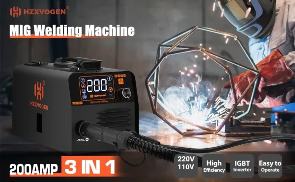 HZXVOGEN 3 in1 MIG/TIG/MMA Semi-Automatic Welding Machine HVM200 - Image 15