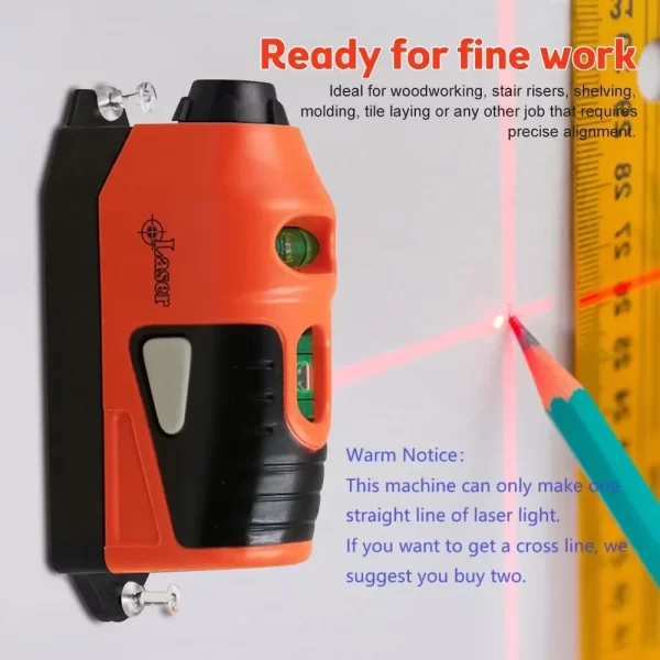 Mini Portable Laser Level Vertical Horizontal Laser Line - Image 3