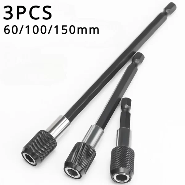 1PC/2PCS/3PCS 1/4 Inch Quick Hex Shank Release Magnetic Electric Screwdriver Extension Bit Holder - Image 12