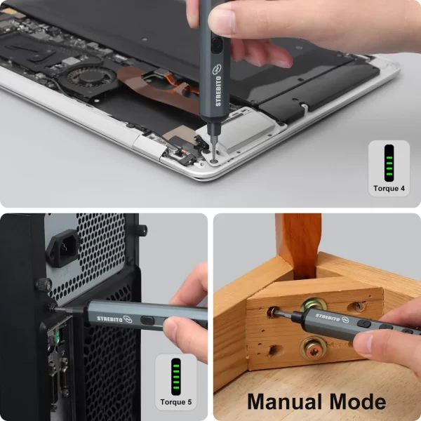 Precision Electric Screwdriver Set 68 in 1 Cordless 64 S2 Precision Drill Bits 5 Torque Settings - Image 4