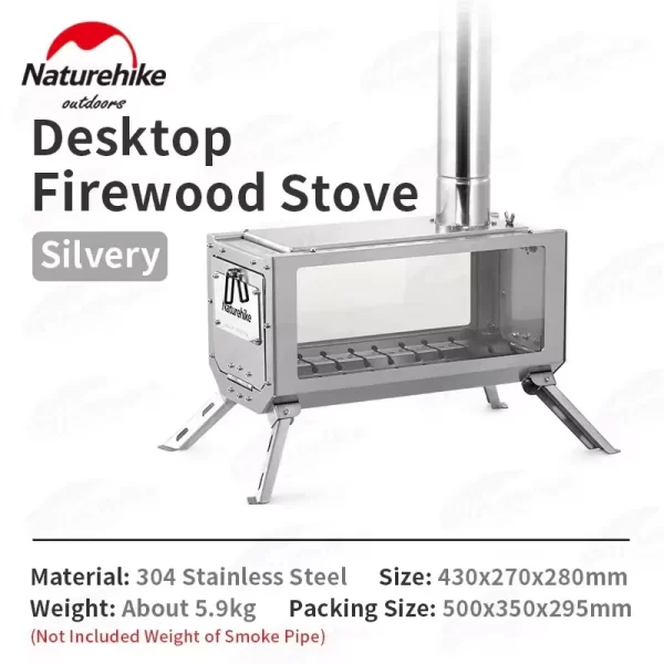 Naturehike Desktop Firewood Stove Detachable Winter Tent Heating Stove - Image 7