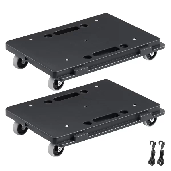 VEVOR 2 Pack Furniture Mover Pallet Trolley 500 lbs Each Count with 4 Wheels