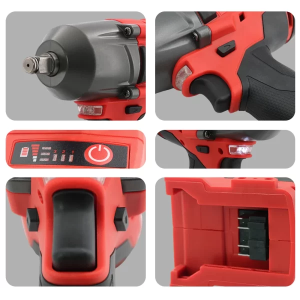 Milwaukee Mid-Torque Impact Professional Wrench 18V Lithium Battery Electric Cordless High Speed - Image 6