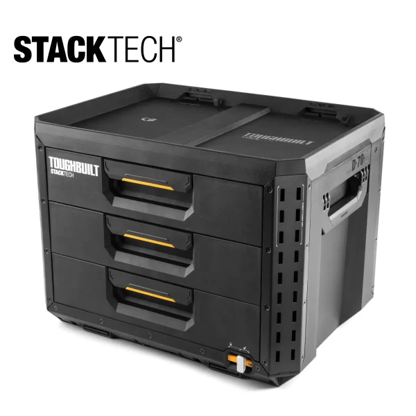 TOUGHBUILT TB-B1-D-70-3 STACKTECH Drawer Black Tool Box - Image 6