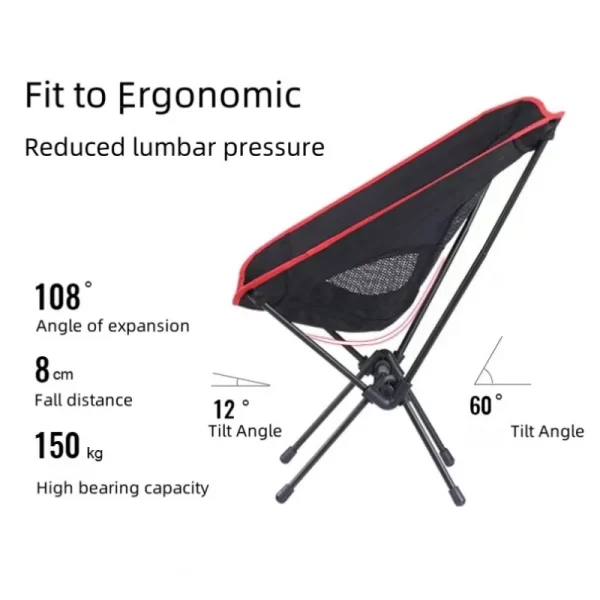 Ultra Lightweight Portable Folding Moon Chair - Image 3