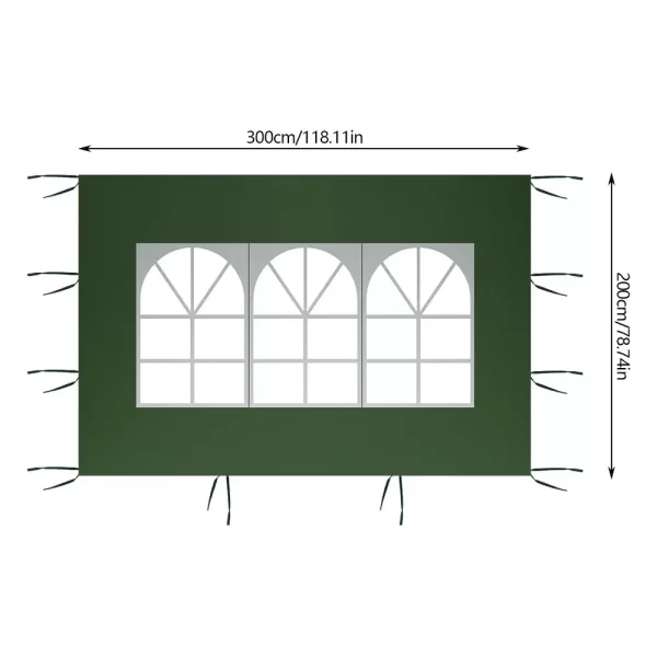 Outdoor Canopy Tent Cloth 2x3m Instant Canopy Tent Sidewalls Transparent Window Design - Image 23