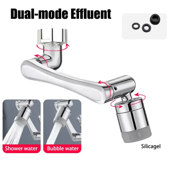 1080° Universal Rotation Faucet Extender Kitchen Robot Arm Extension - Image 8