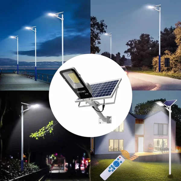 200W Outdoor Solar Street Light 6000mah Automatic Dusk to Dawn Street Light - Image 4