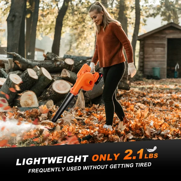 2-in-1 Cordless Leaf Blower With Vacuum & Mulcher - High-Power Electric Lawn Tool - Image 3