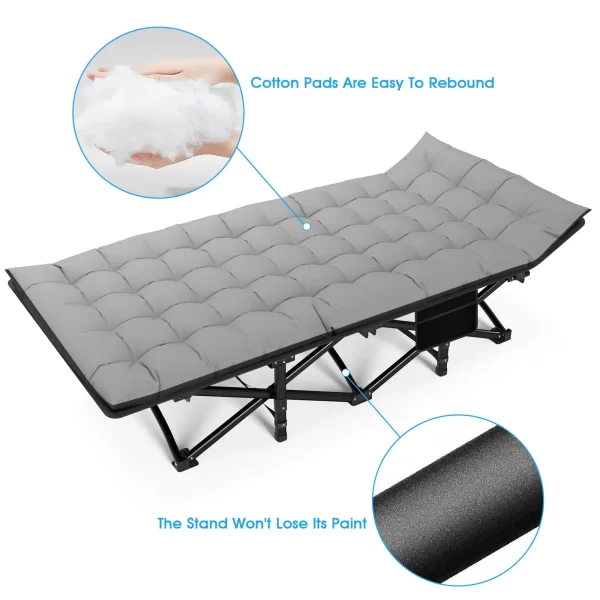 Folding Camping Cot Camp Cots Portable Heavy Duty Outdoor - Image 3