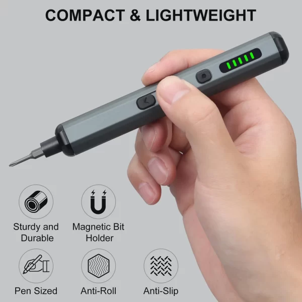 Precision Electric Screwdriver Set 68 in 1 Cordless 64 S2 Precision Drill Bits 5 Torque Settings - Image 6