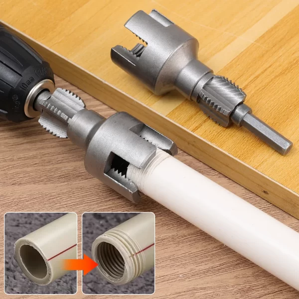 Steel Water Pipe Threader 4/6 Points Internal External Pipes Threading Tools - Image 12