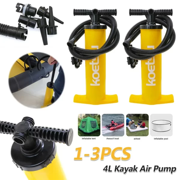 4L Kayak Air Pump Anti-Slip Inflation Pump Portable Hand Pump - Image 2