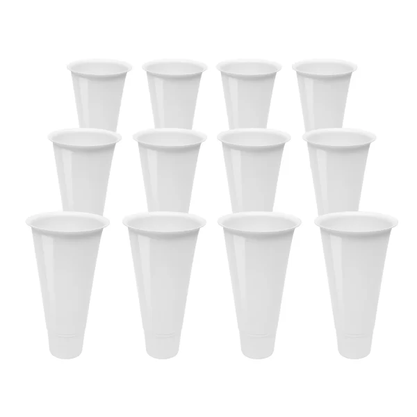 3 Layers Flower Display Stand Movable Modern Metal Plant Shelf with 12Pcs Flower Buckets - Image 8