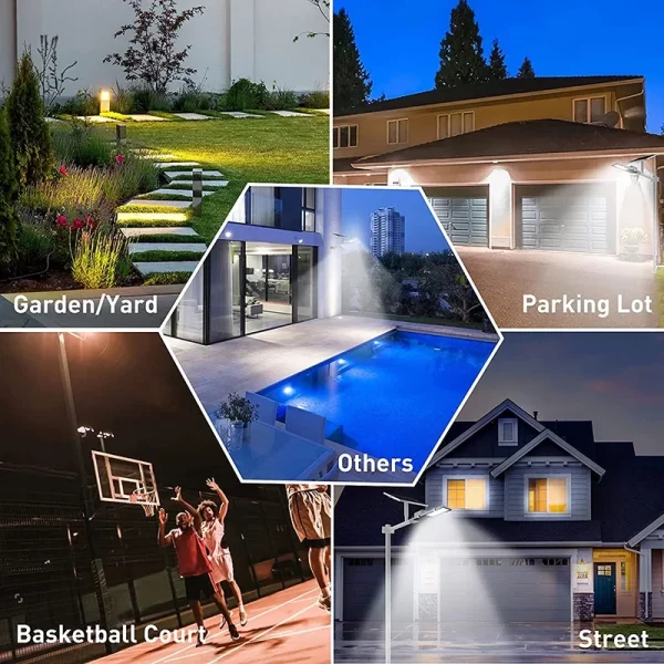 200W Outdoor Solar Street Light 6000mah Automatic Dusk to Dawn Street Light - Image 6
