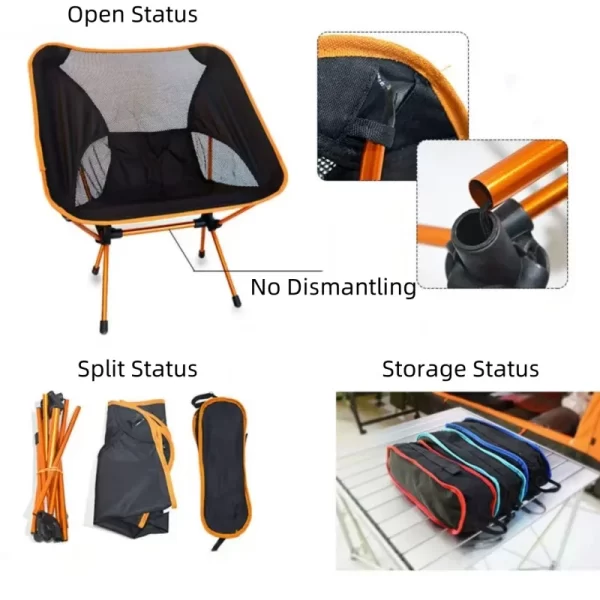 Ultra Lightweight Portable Folding Moon Chair - Image 4
