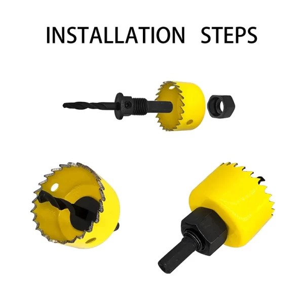 11pcs/set Hole Saw Cutting Set Kit Tools 19-64mm Wood Metal - Image 7