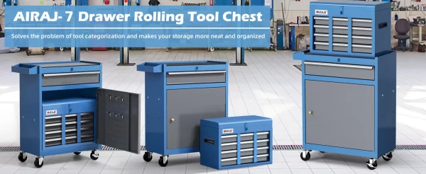 Tool Chest 7-Drawer | 40'' Large Rolling Tool Chest with wheels - Image 7