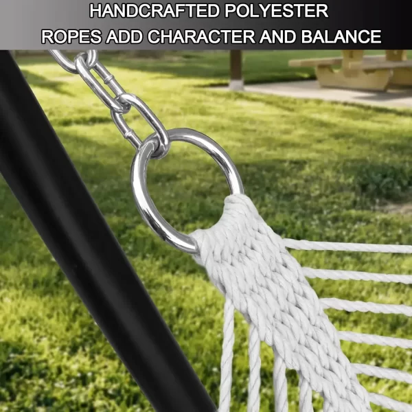 Outdoor Quilted Fabric Hammock with Spreader Bars - Image 6