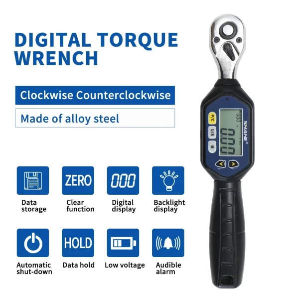 Shahe MINI Digital Torque Wrench 1/4‘’ 3/8‘’ 1/2‘’ - Image 4