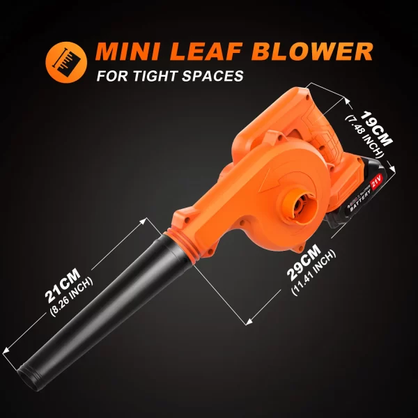 2-in-1 Cordless Leaf Blower With Vacuum & Mulcher - High-Power Electric Lawn Tool - Image 4