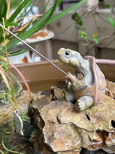 Creative Rope Fishing Turtle Statue
