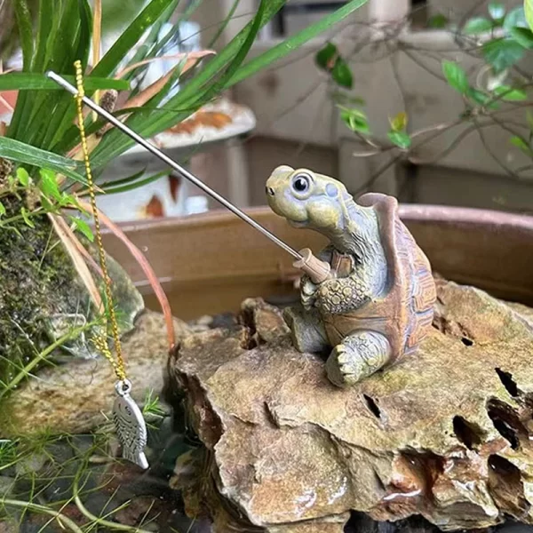 Creative Rope Fishing Turtle Statue