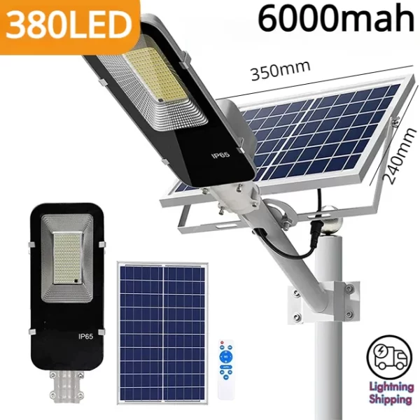 200W Outdoor Solar Street Light 6000mah Automatic Dusk to Dawn Street Light - Image 9