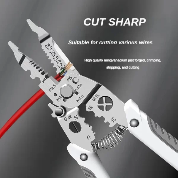 3pcs Professional Electricians Hand Tools Cable Stripping Pliers Multifunction Electrician Screwdriver - Image 9