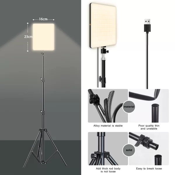 LED Video Lights Conference Photography Lighting Selfie Light Photo Studio lamp - Image 2