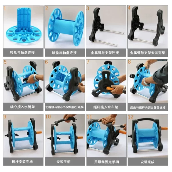 Large hose truck, car wash gun, hose storage rack - Image 6