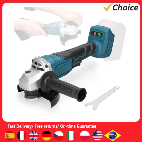 125 Type Electric Angle Grinder Brushless Motor Electric Grinding Tools Handheld