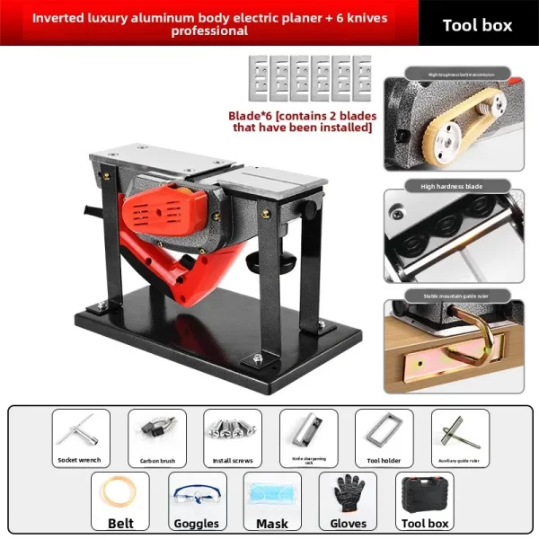 220V Multifunctional Woodworking Planer 1600W-2300W DIY Electric Planer - Image 17